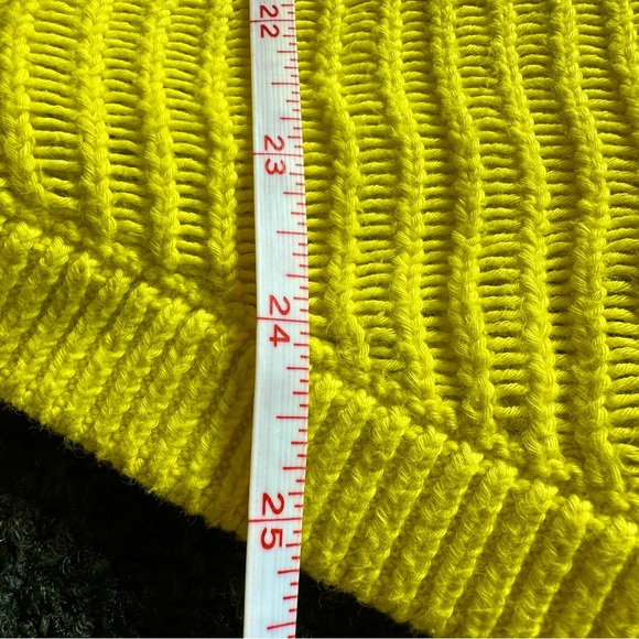 GAP Open Chain Stitch 3/4 Sleeve Ballet Neck Sweater in Bright Yellow — M - Picture 4 of 5